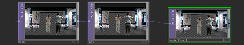 Vue de l'interface TouchDesign.